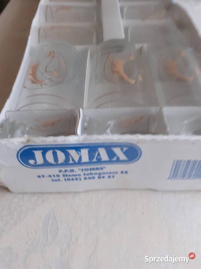 Komplet szklanki kieliszki literatkizłocony Jarocin sprzedam