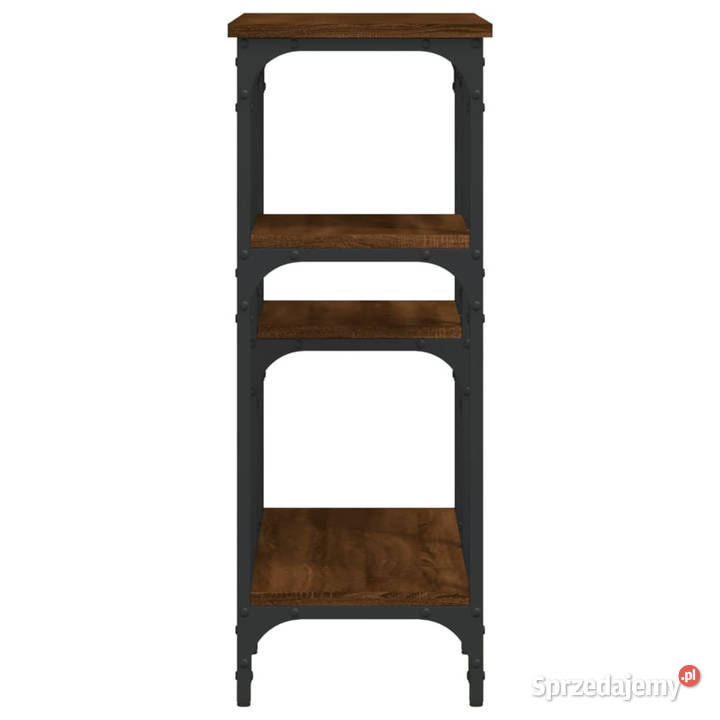 Stolik konsolowy brązowy dąb 80x29x75 WM834079 Stoły Warszawa