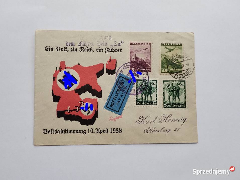 Stara Koperta III Rzesza śląskie Cieszyn