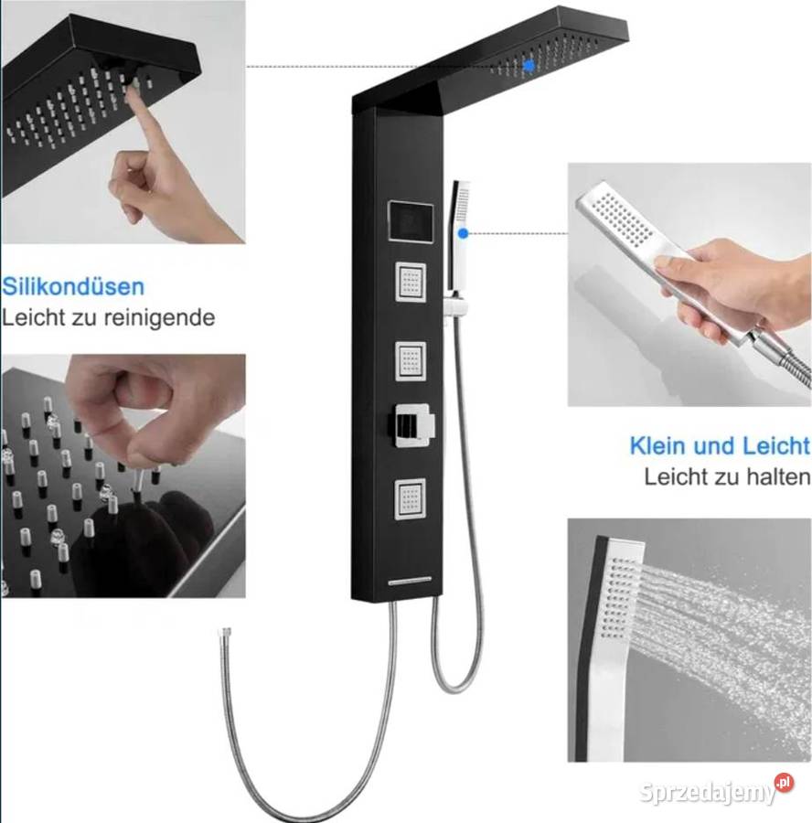 Panel Prysznicowy 4w1 Deszczownica Dysze Poraj