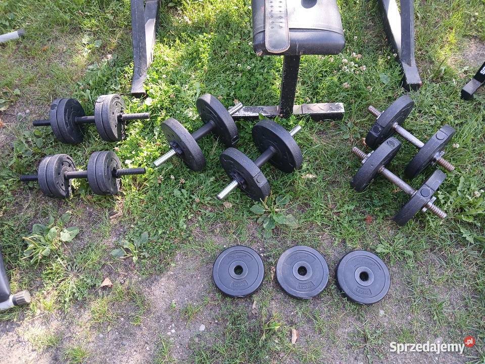 Siłownia sprzęt sportowy pas drążek ławka do