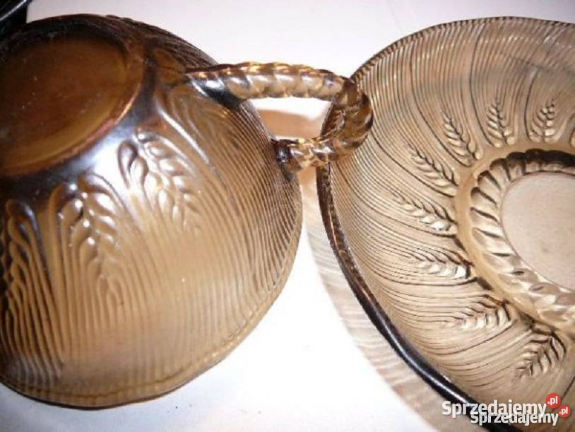 filiżanki serwis 6 podstawki 6 kłosy PRL dolnośląskie Wrocław sprzedam