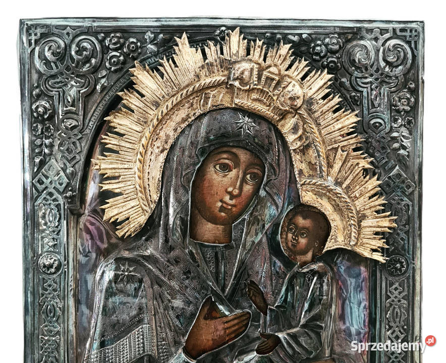 Ikona Matka Boża Tychwińska srebro 0358 Warszawa sprzedam