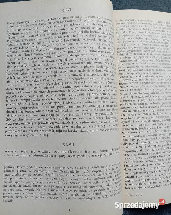 Maurycy Maeterlinck Życie pszczół LSW 1988 r Koźminek