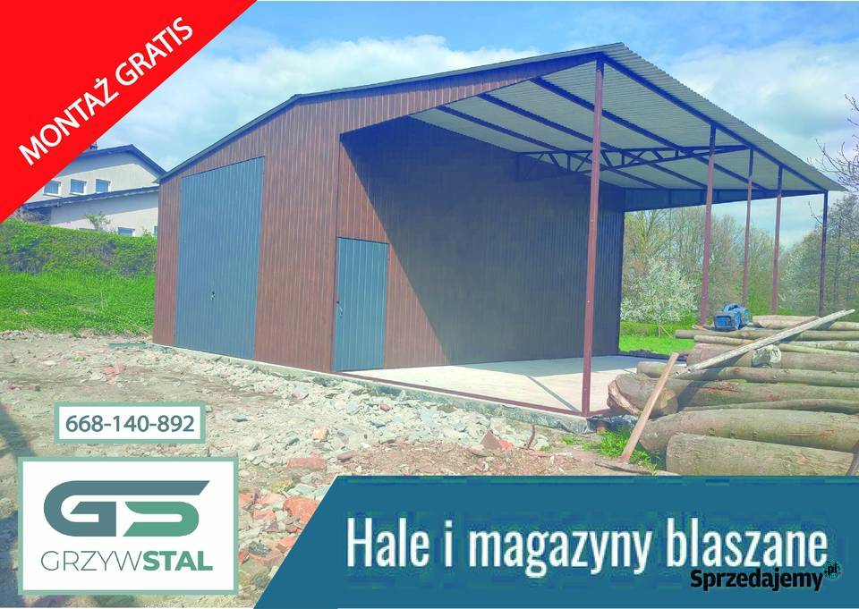 Garaż blaszany Rolniczy Magazyn Wiata Garaże Rawa Mazowiecka