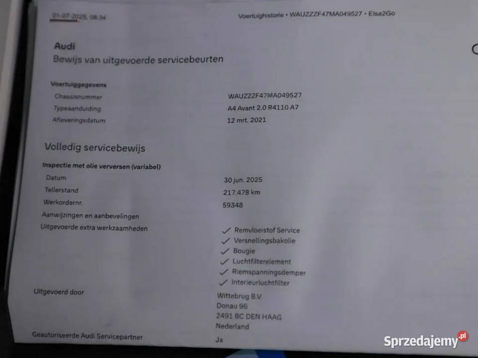 Audi A4 Avant 20 150 Automat Licznik cyfrowy relingi dachowe