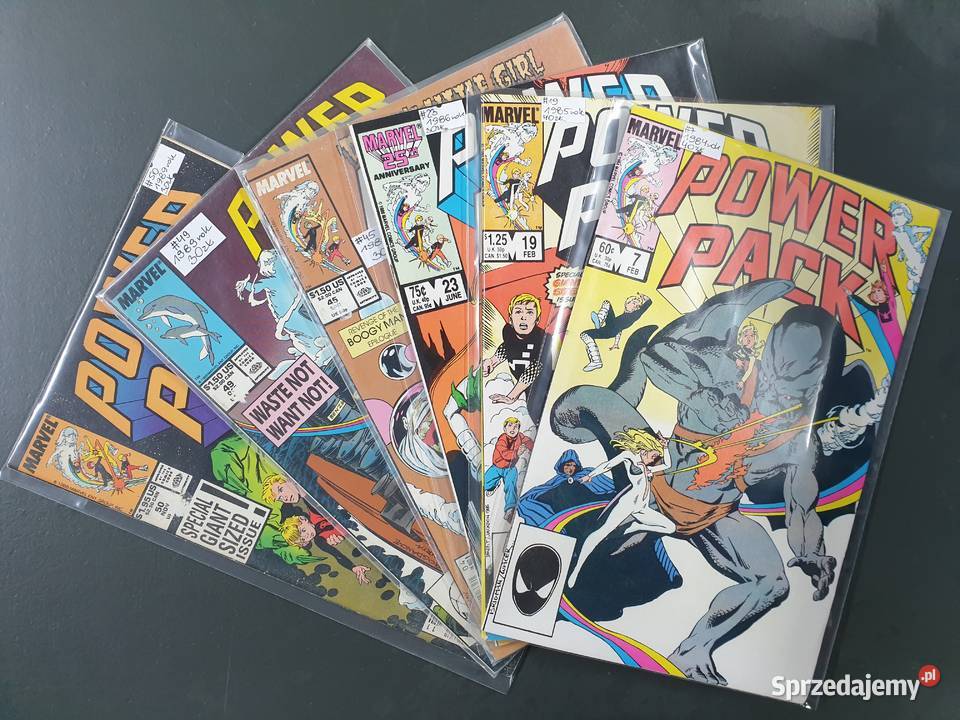 Power Pack 6 komiksów Marvel USA 19841989 Rok wydania 1984 Komiksy Gdynia