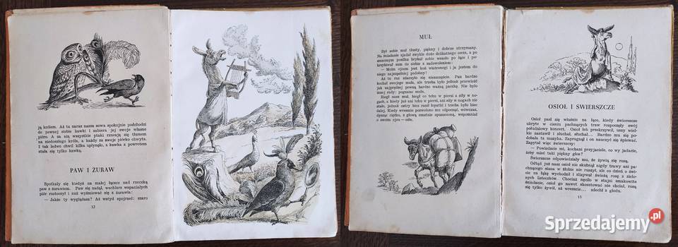 Unikat Bajki z tematów Ezopa 1953 Świderkówna Warszawa
