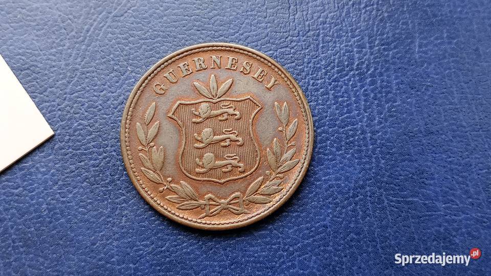 Stare monety 8 doubles 1864 Guernsey podkarpackie Lesko