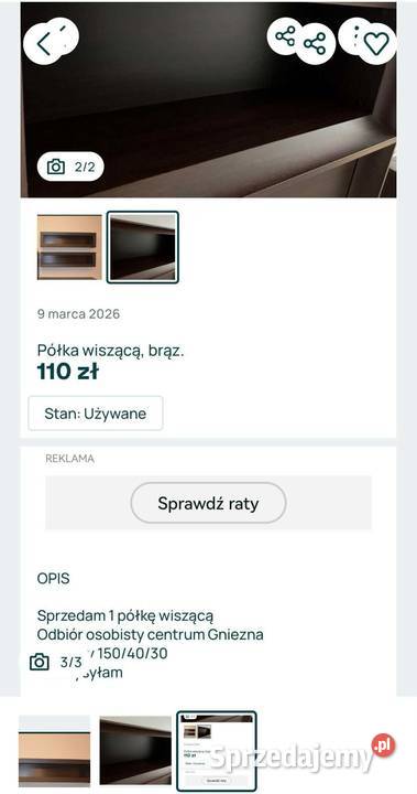 Półka wisząca Gniezno