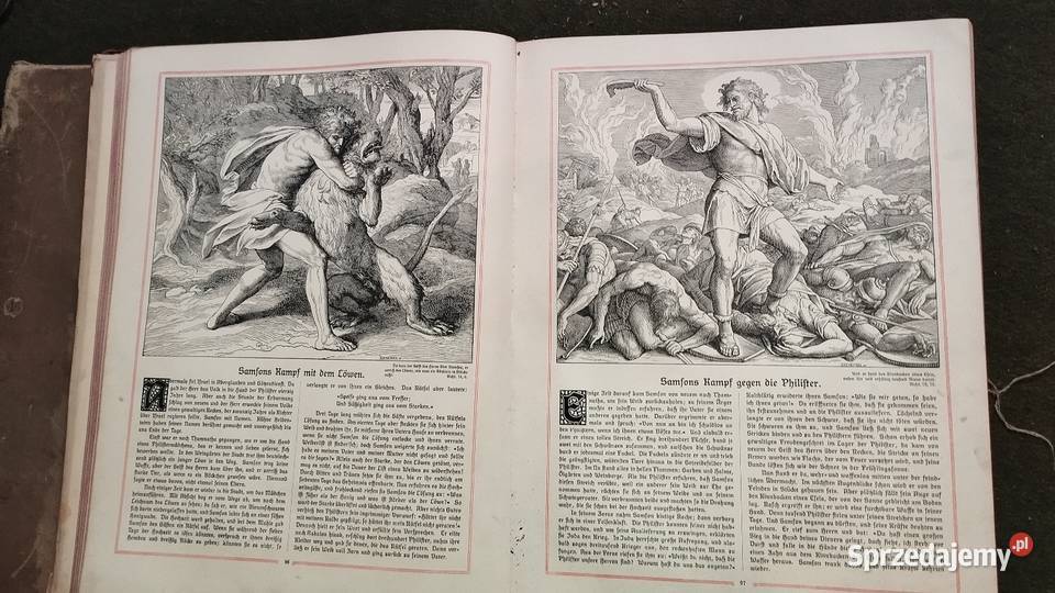 Ilustrowana biblia z 1908 roku Antykwariat Zabrze