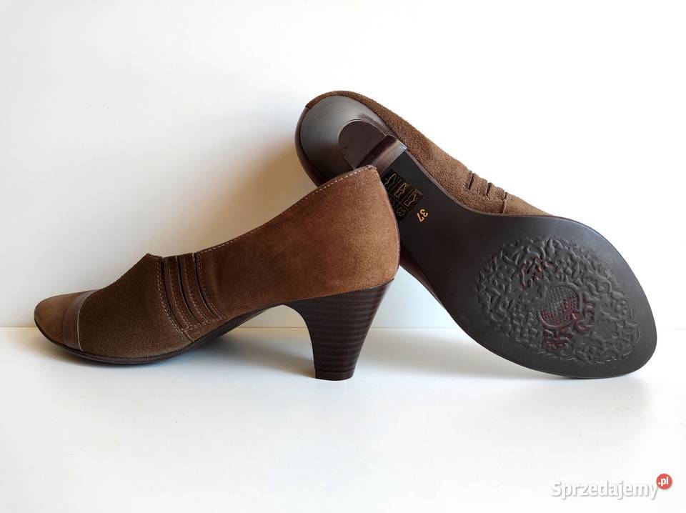 7267 WOJAS eleganckie cappuccino skóra 37 brązowy/beżowy sprzedam