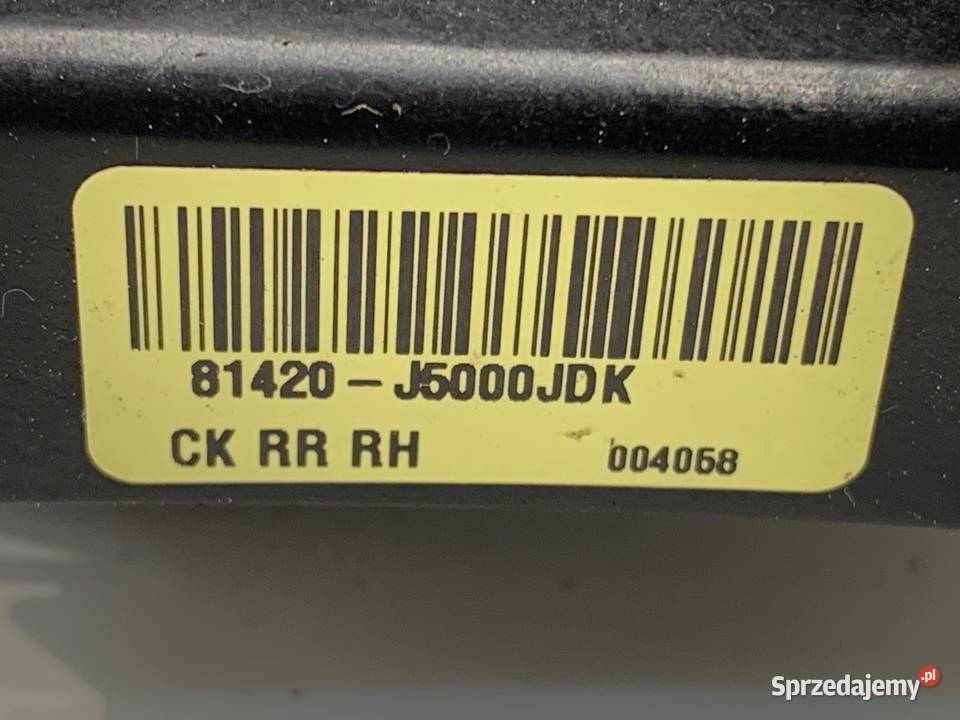 ZAMEK DRZWI PRAWY TYŁ KIA STINGER Hatchback podkarpackie