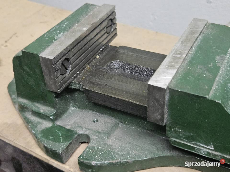 Imadło maszynowe 100mm ciężkie solidne PRL Lublin