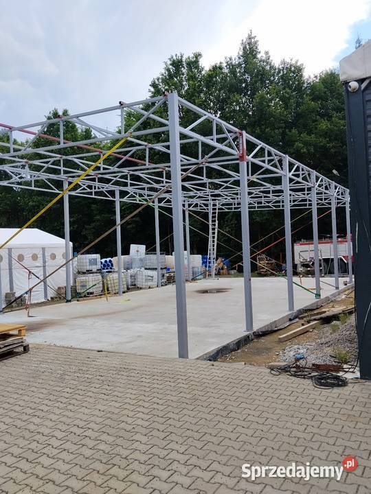 Konstrukcja lekkiej hali garażu kurnika wiata Orzesze