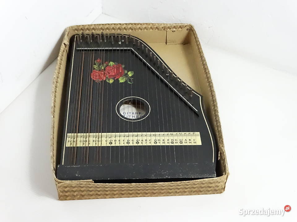 Stara cytra gitarowa GitarrZither nuty pudełko Biłgoraj sprzedam