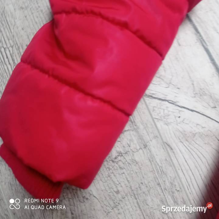 Ciepła pikowana kurtka czerwona S czerwony Moda i Styl lubelskie Lubartów