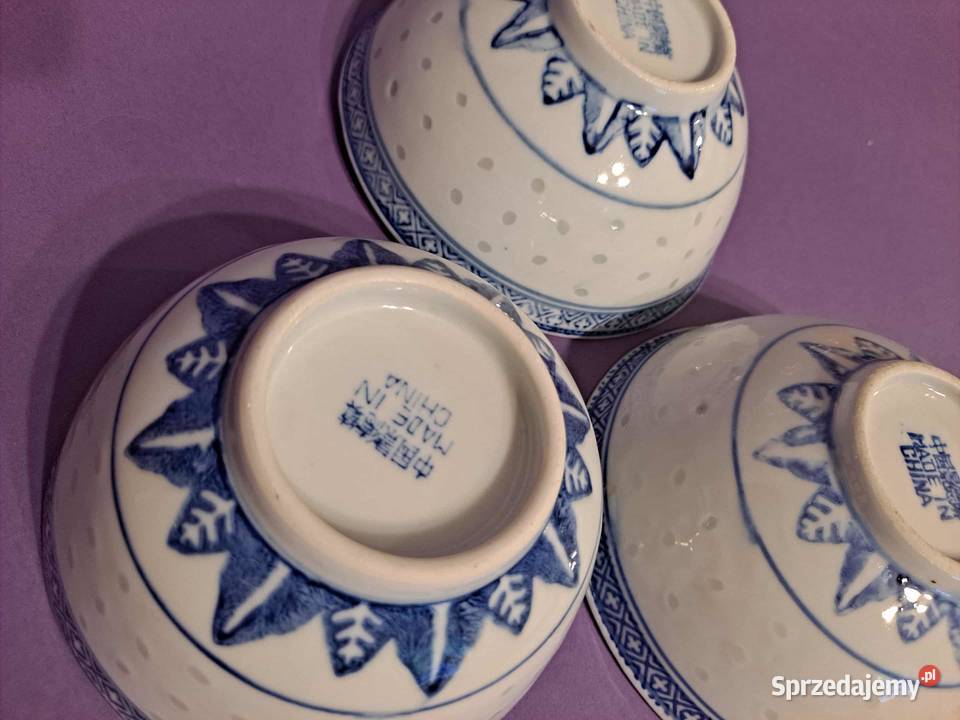 Porcelana chińska ryżowa MISECZKI 3 Kraków sprzedam