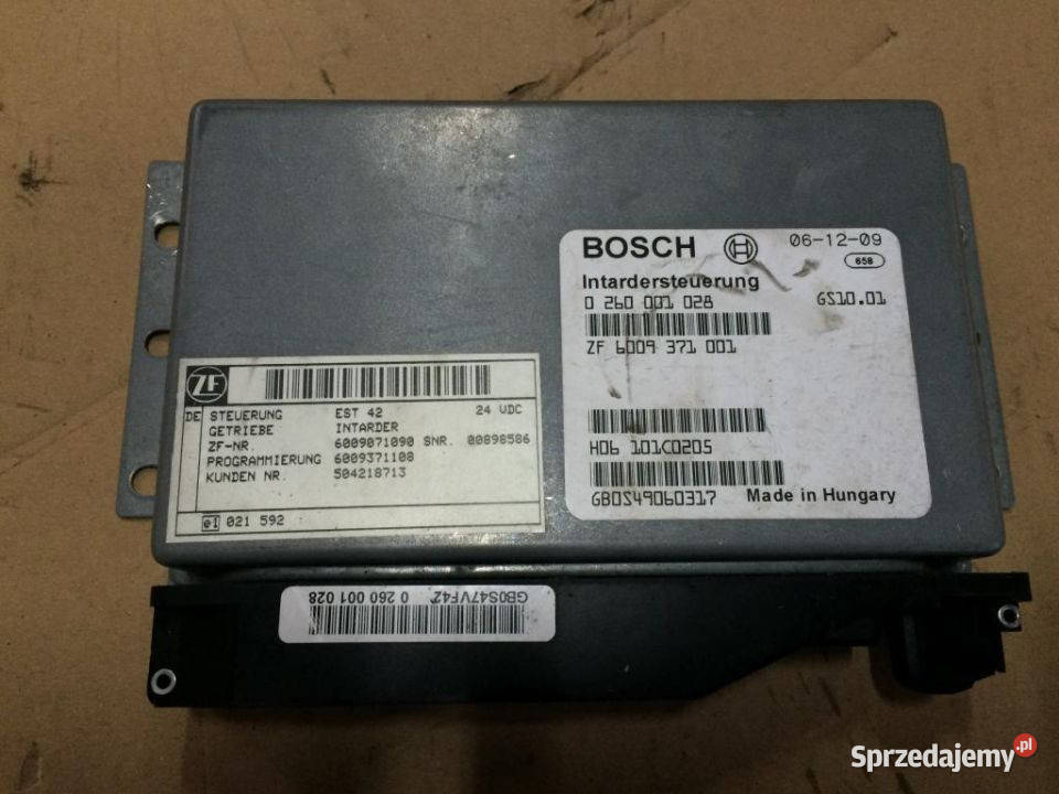 Sterownik Intarder Bosch 0260001028 ZF 6009