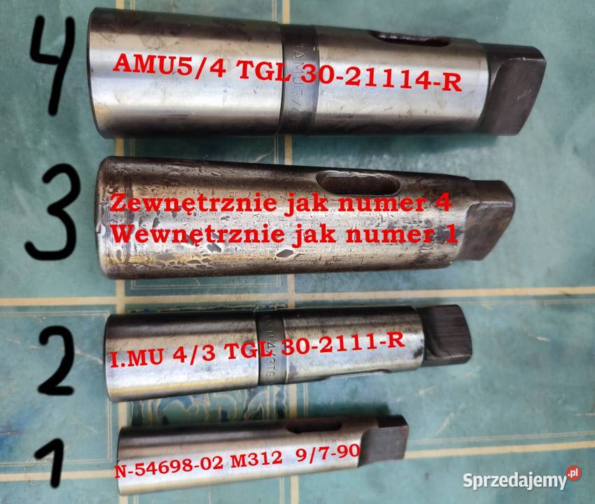 tuleje reukcyjne trzy nie używane numer jeden Rumia