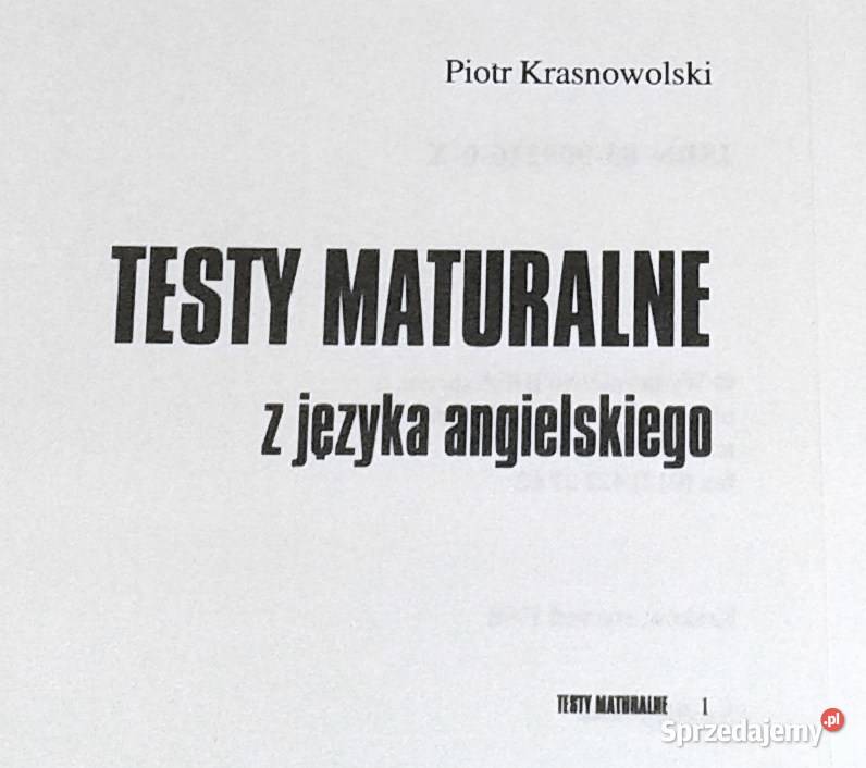 Testy maturalne z języka angielskiego 98 Piotr Chełm