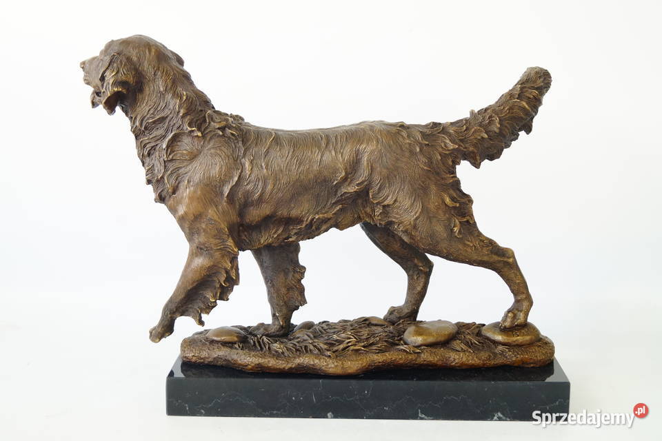Golden Retriever Duża figura PSA pies figura z wielkopolskie Gizałki