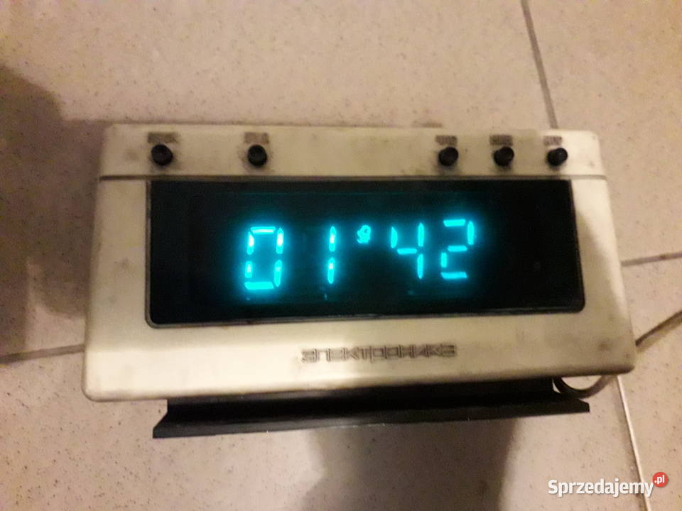 Vintage zegar elektroniczny z budzikiem prl Warszawa