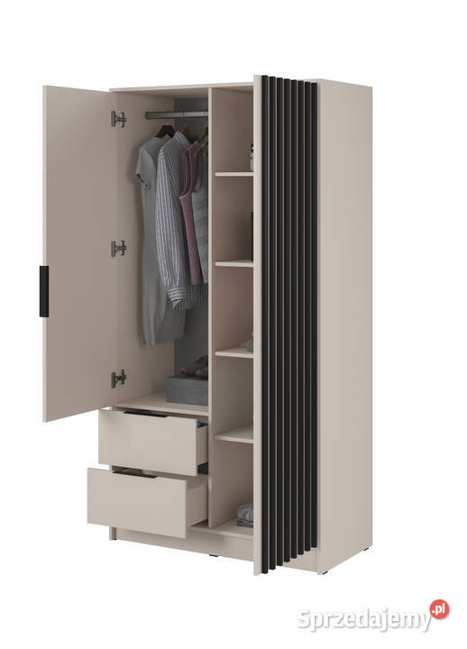 Szafa 105 z lustrem i lamelami kolor KASZMIR 200cm dolnośląskie