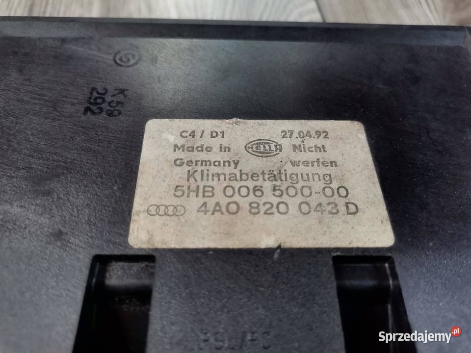 AUDI 100S4A6S6 C4 PANEL KLIMATYZACJI 4A0820043D osobowe Trzeciewiec sprzedam