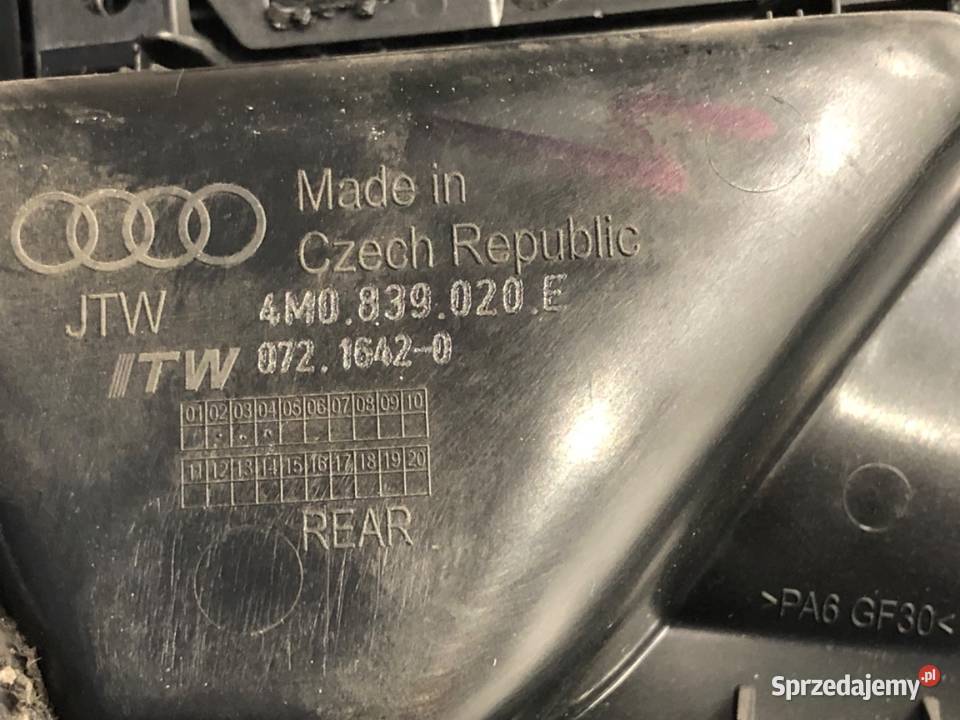 KLAMKA WEWNĘTRZNA PRAWY TYŁ AUDI Q7 4M SUV Klamki wewnętrzne podkarpackie