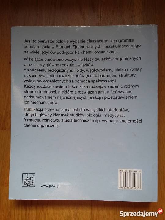 CHEMIA ORGANICZNA Hart Craine Hart chemia Kraków