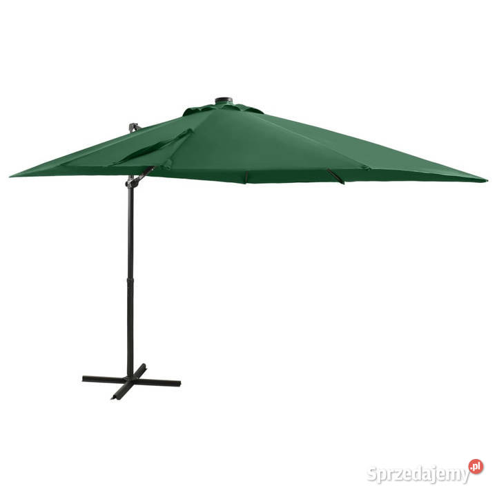 Parasol wiszący z LED i słupkiem zielony 250 Pozostałe Warszawa sprzedam