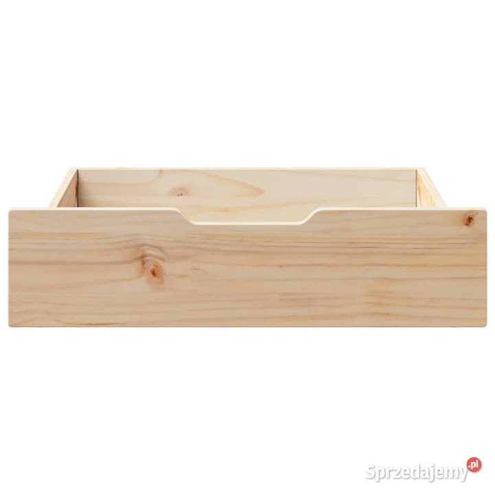 Szuflady pod łóżko z kółkami 2 75x55x16 sosna Warszawa