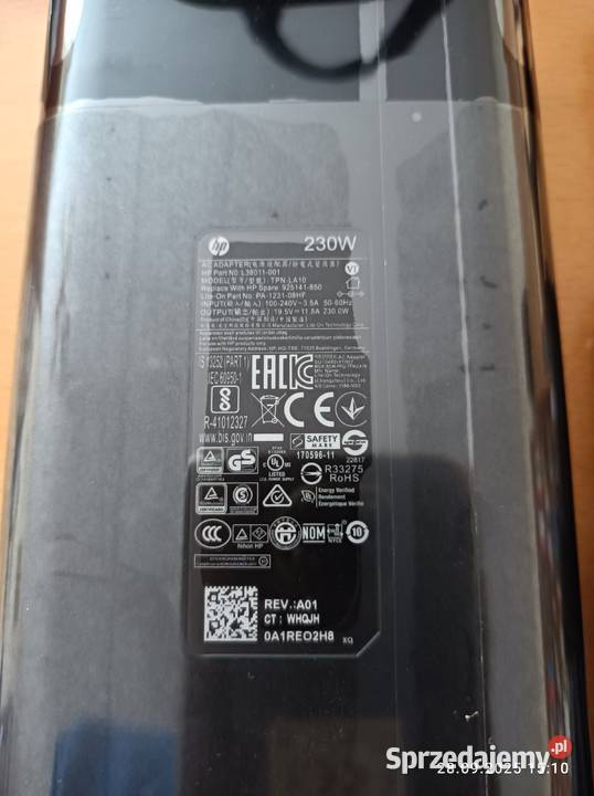 HP Thunderbolt Dock 230W G2 kabel Łomianki