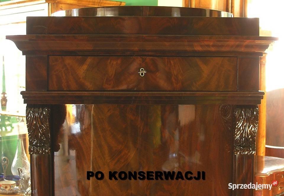 Szafka słupek cylindryczny Biedermeier Sopot