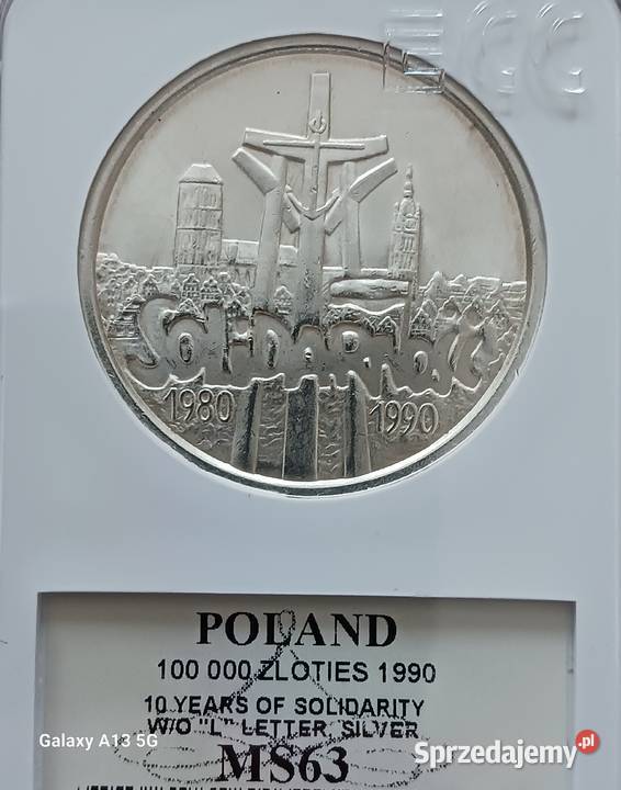 100 000 Solidarność 1990 r Typ B 3 Slab GCN MS