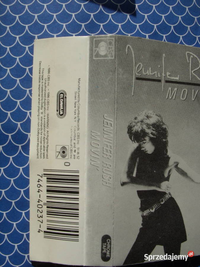 Kaseta audio JENNIFER RUSH MOVIN 1986 Płyty i kasety dolnośląskie Wołów