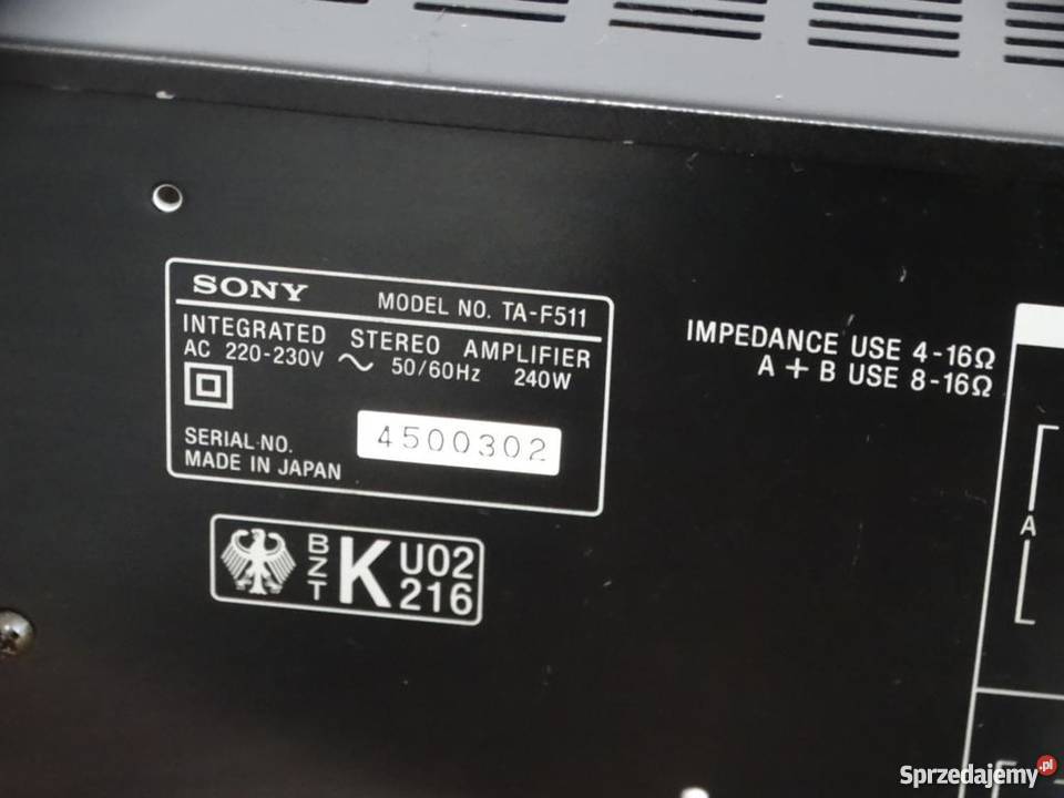 Wzmacniacz Sony TAF511 mocny 2 x 115 watWYSYŁKA Wzmacniacze i pokrewne Jasło