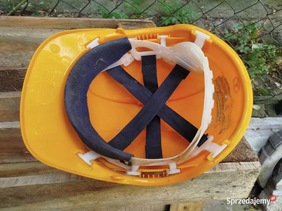 Kask plastikowy budowlany przemysłowy żółty W
