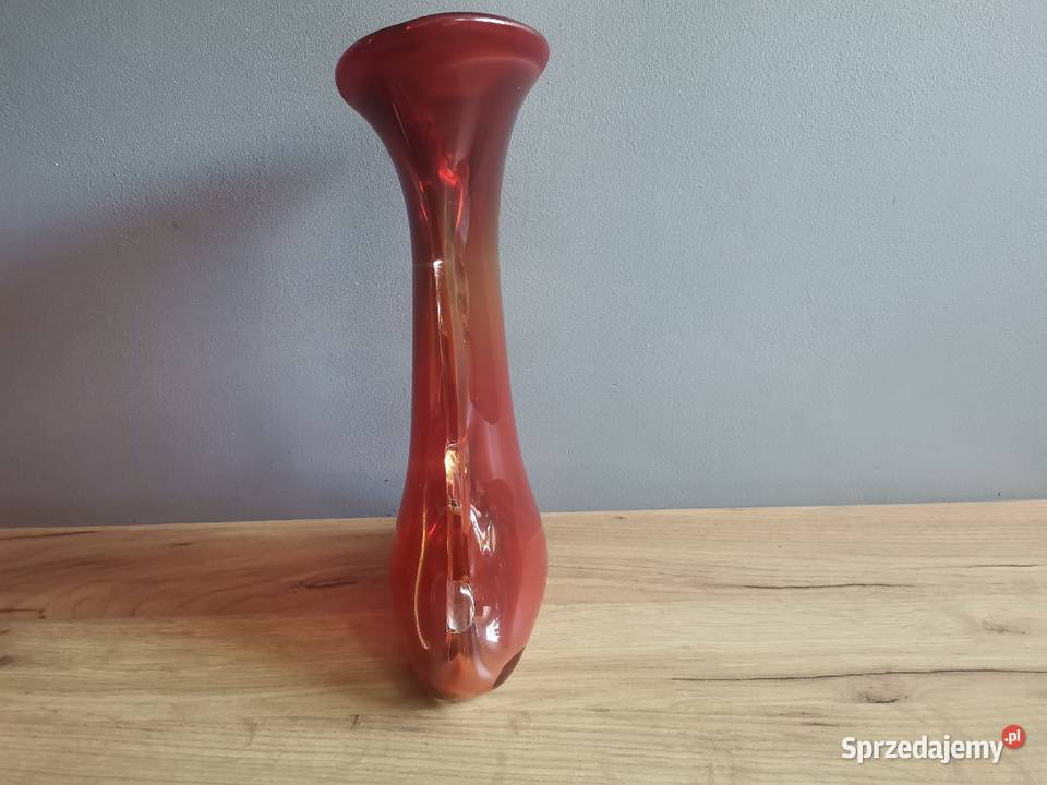 Stary duży wazon Płetwa Rekina huta Tarnowiec Porcelana i szkło Katowice