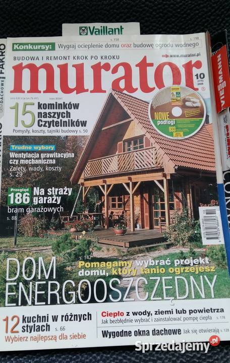 Murator 102006 Dom energooszczędny kominki miesięcznik Łódź sprzedam