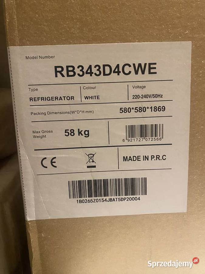Lodówka Hisense RB343D4CWE z zamrażalnikiem Głuchołazy