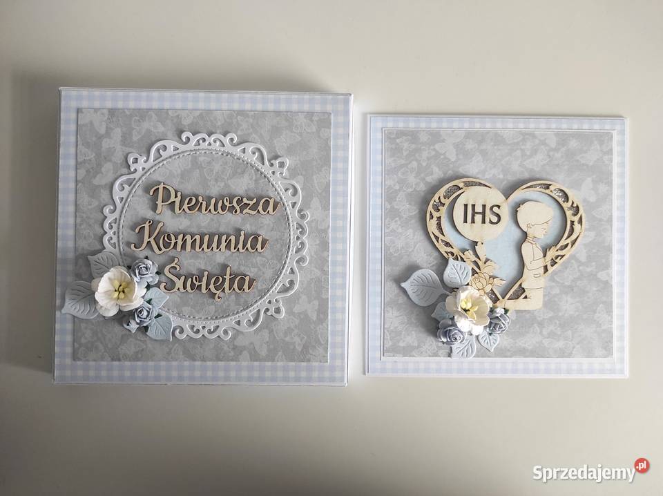 Kartka z pudeleczkiem ręcznie robiona Komunia Łódź