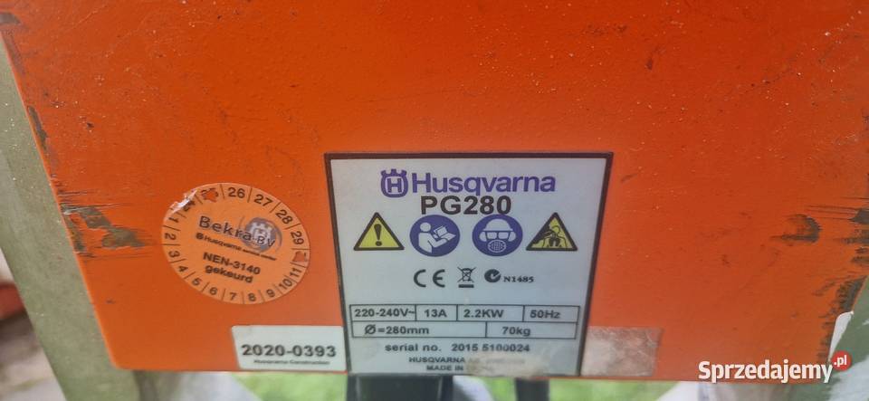 Szlifierka do betonu podłogi Husqvarna PG 280 Pozostałe Namysłów sprzedam