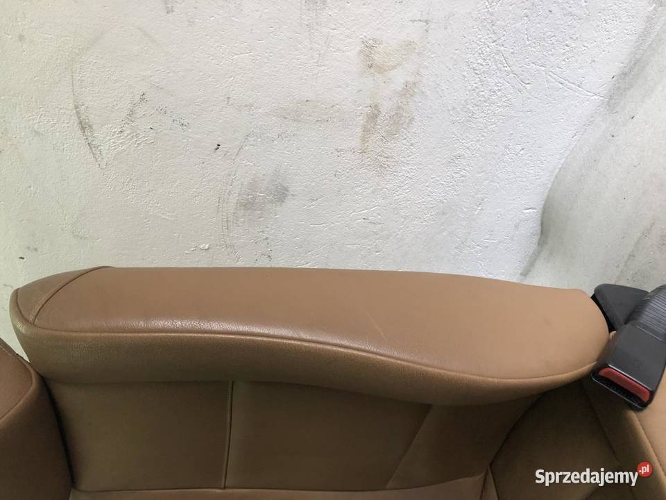 FOTEL PRAWY PRZÓD SKÓRA BEŻ BMW E46 EU