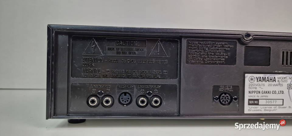 Magnetofon cassette deck Yamaha K520 K 520 wielkopolskie Międzychód sprzedam