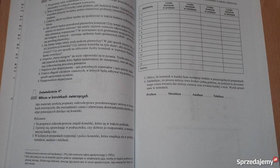 Biologia część 1 zeszyt ćwiczeń zachodniopomorskie Szczecin