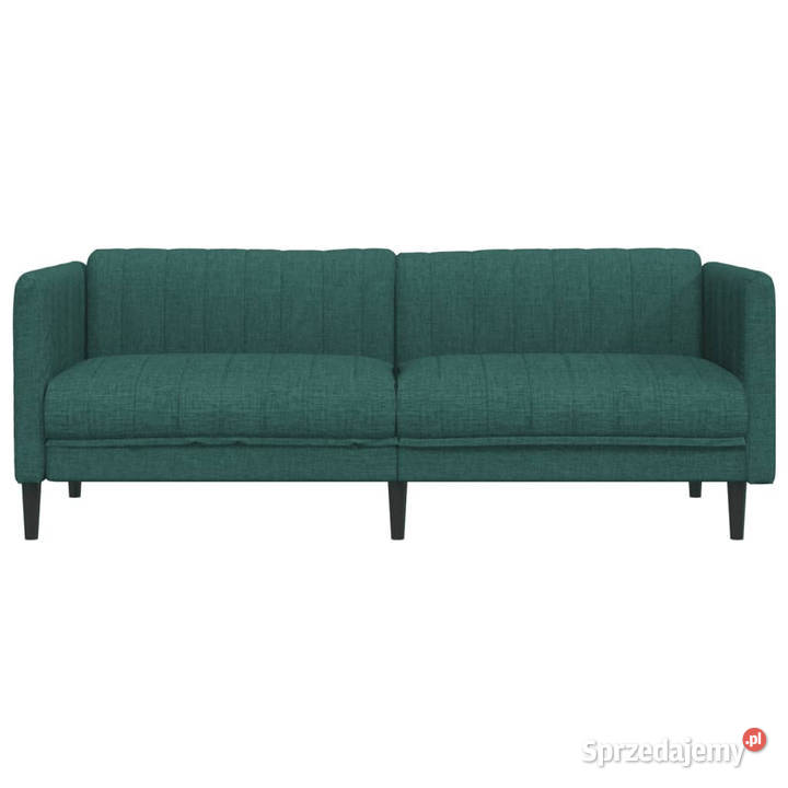 Sofa 3osobowa ciemnozielona tapicerowana tkaniną Warszawa