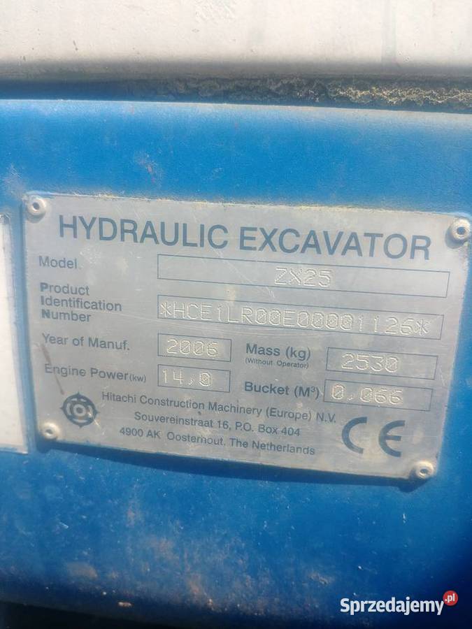 Minikoparka Hitachi ZX 25 silnik Kubota mocna 5600h Białystok