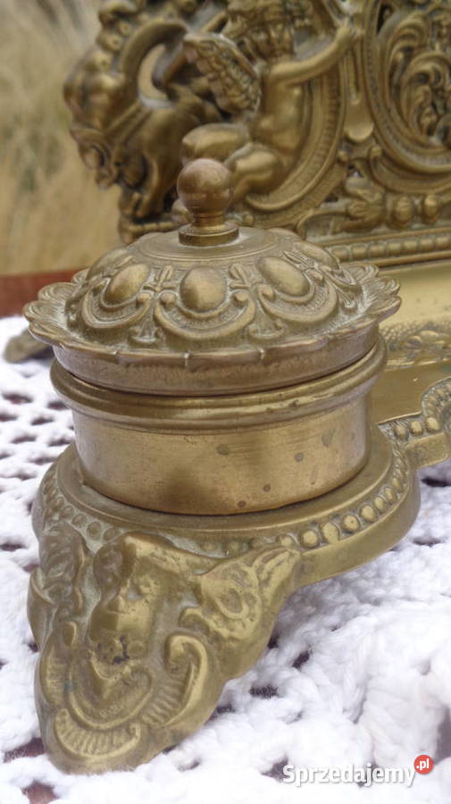 mosiężny kałamarz z listownikiem Mielnica Duża